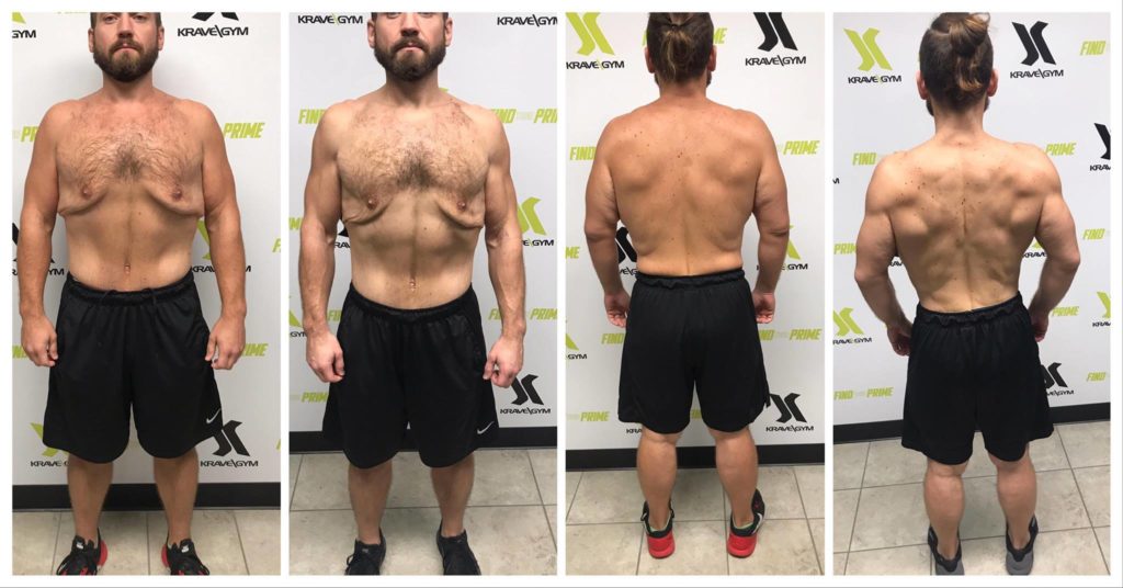 6 months of working with a krave gym nutritionist photo comparison